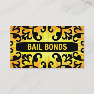 Bail Bonds Sunshine Damask Business Card