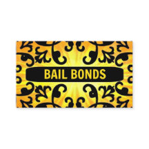 Bail Bonds Sunshine Damask Business Card