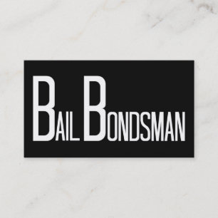 Bail Bondsman Black Simple Business Card