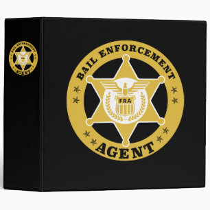 BAIL ENFORCEMENT AGENT BADGE 3 RING BINDER
