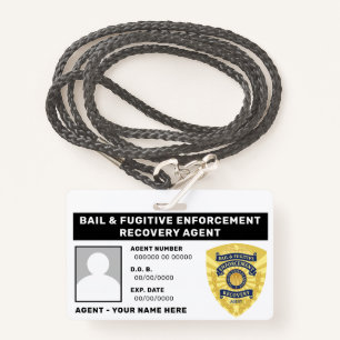 BAIL & FUGITIVE RECOVERY AGENT BADGE