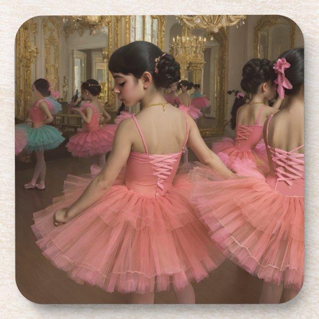 Bailarinas en una gran sala de estilo rocóco coaster (Front)