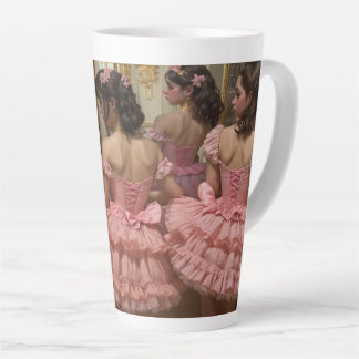 Bailarinas en una gran sala de estilo rocóco latte mug