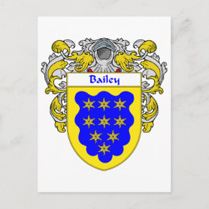 Bailey Coat of Arms (Mantled) Postcard