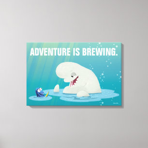 Bailey & Dory   Swim with Friends Canvas Print