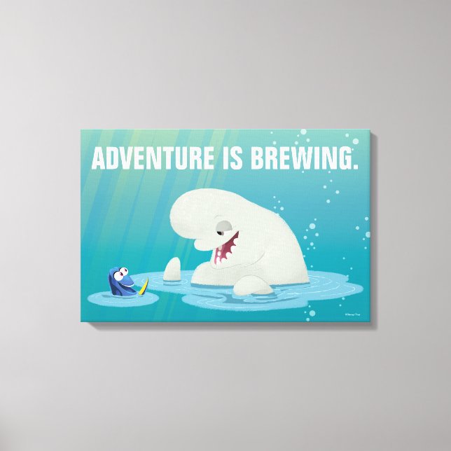 Bailey & Dory | Swim with Friends Canvas Print (Front)