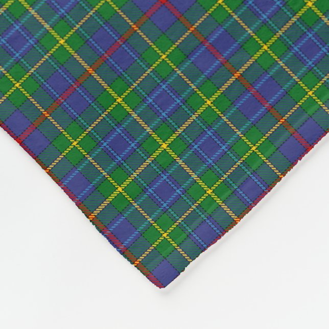Bailey Family Tartan Plaid Pattern Fleece Blanket (Corner)