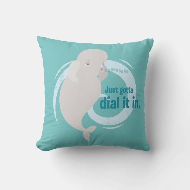Bailey | Just Gotta Dial it in Throw Pillow (Front)