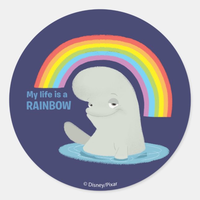 Bailey | My Life is a Rainbow Classic Round Sticker (Front)