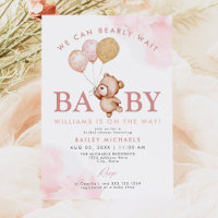 BAILEY Pink Bearly Wait Teddy Bear Baby Shower
