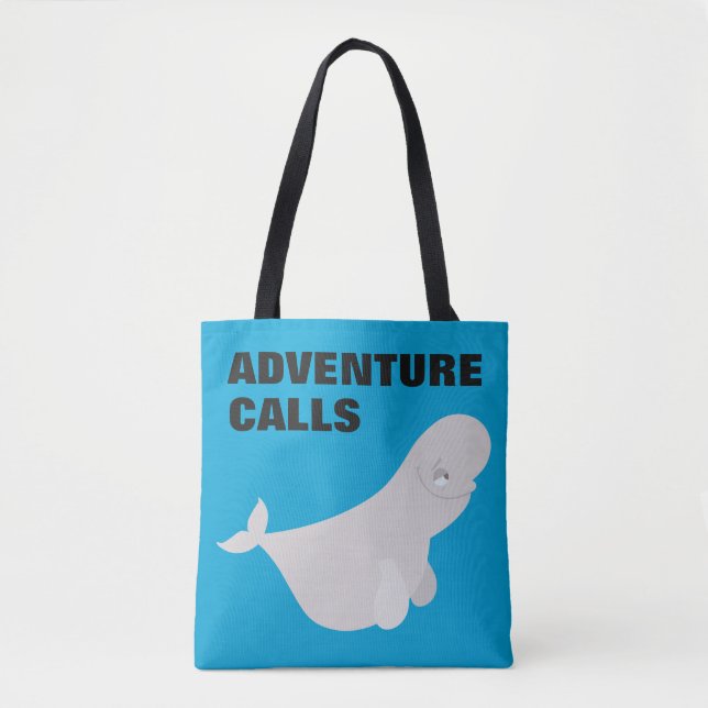 Bailey the Beluga Whale Tote Bag (Front)