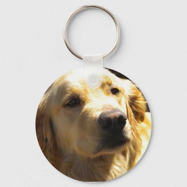 Bailey the Golden Retriever Keychain (Front)