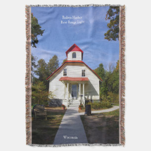 Baileys Harbor Rear Range Light throw blanket