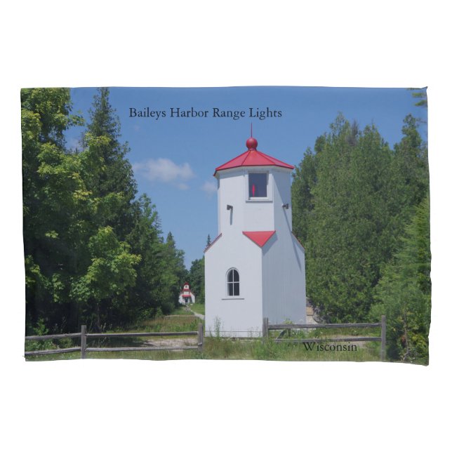 Baileys Harbour Front Range Lights pillow case (Front)