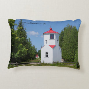Baileys Harbour Range Lights accent pillow