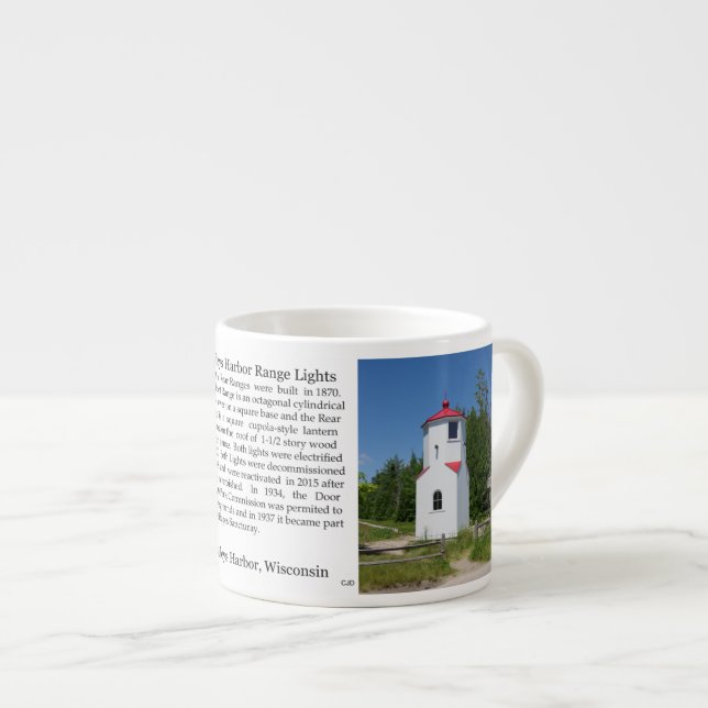 Baileys Harbour Range Lights espresso mug (Front Right)