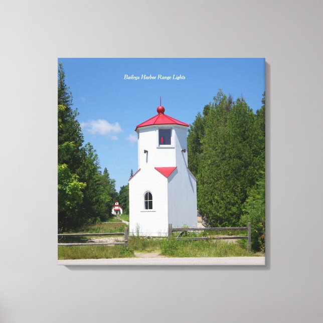 Baileys Harbour Range Lights impression de toile (Recto)