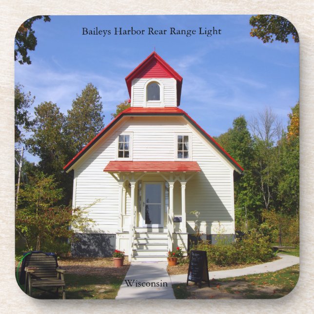 Baileys Harbour Rear Range Light coaster (Front)