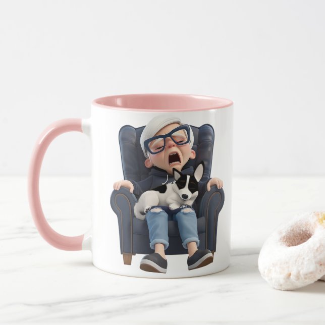 Bâillement pour le café ! Mug à café (Avec donut)