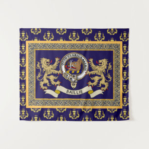 Baillie Clan Badge Personalized Blue Tapestry