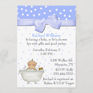 Bain à remous Bébé Bébé Boy Shower Invitation