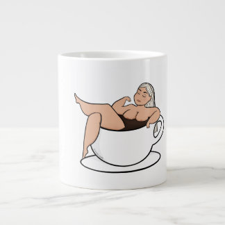 Bain dans le café - Cute et curvy mug