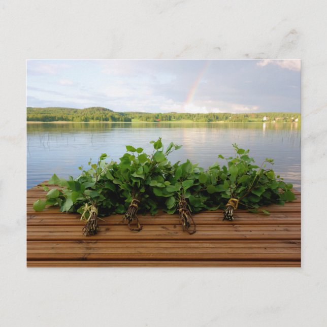 Bain finlandais traditionnel whisky carte postale (Devant)