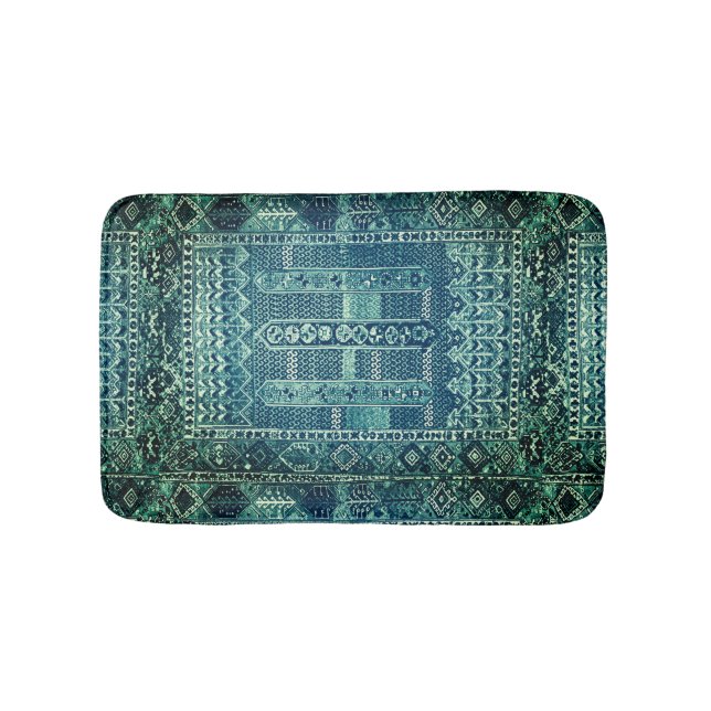 Bain Modèle de tapis oriental en blues (Devant)