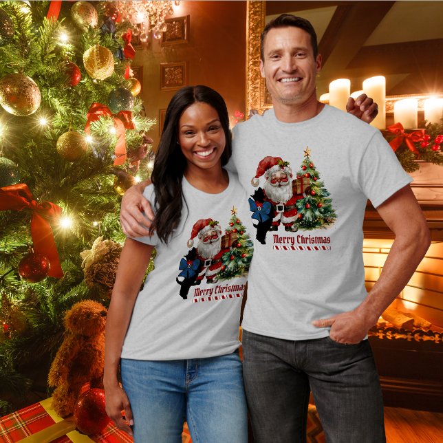 Bain Scottie Dog Christmas Personalized T-Shirt (Creator Uploaded)