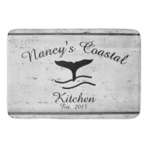 Tapis côtier de cuisine de monogramme de ferme