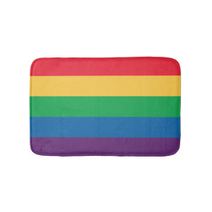 Bain Tapis de salle de bains de drapeau d'arc-en-ciel