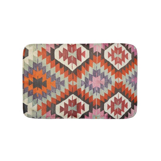 Bain Tapis de tapis persan turc antique Oriental (Devant)