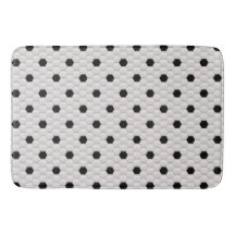 Tapis noir et blanc de regard de tuile d'hexagone