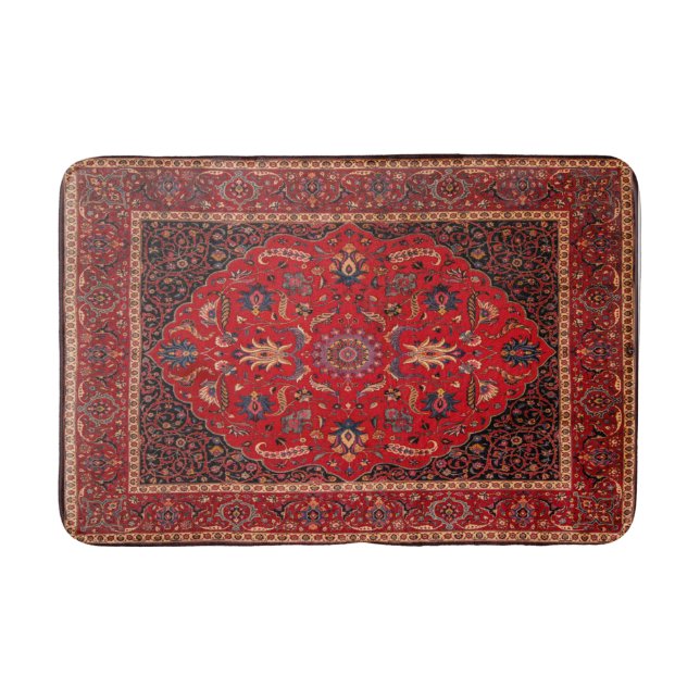 Bain Tapis perse rouge de Mashhad Bath Mat (Devant)