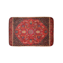 Tapis perse rouge de Mashhad Bath Mat