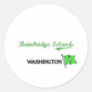 Bainbridge Island Washington City Classic Round Sticker