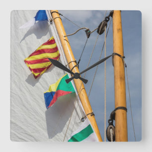 Bainbridge Island Wooden Boat Festival 3 Square Wall Clock