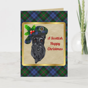 Baird Badge & Tartan Personalized Xmas Card