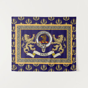 Baird Clan Badge Personalized Blue Tapestry