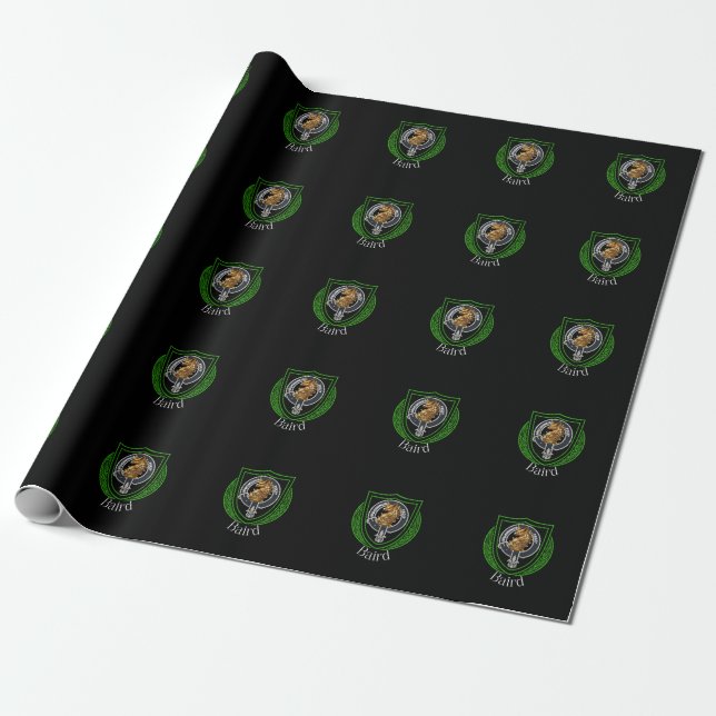 Baird Scottish Clan Crest Wrapping Paper (Unrolled)