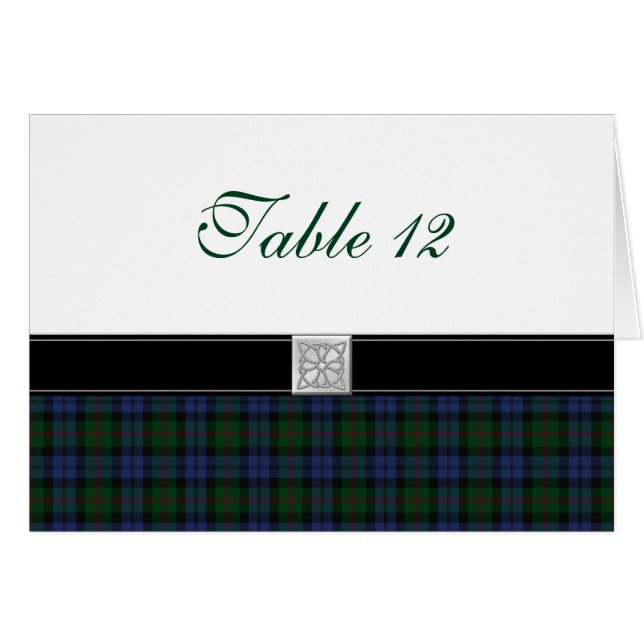Baird Tartan Special Occasion Table Card (Front Horizontal)