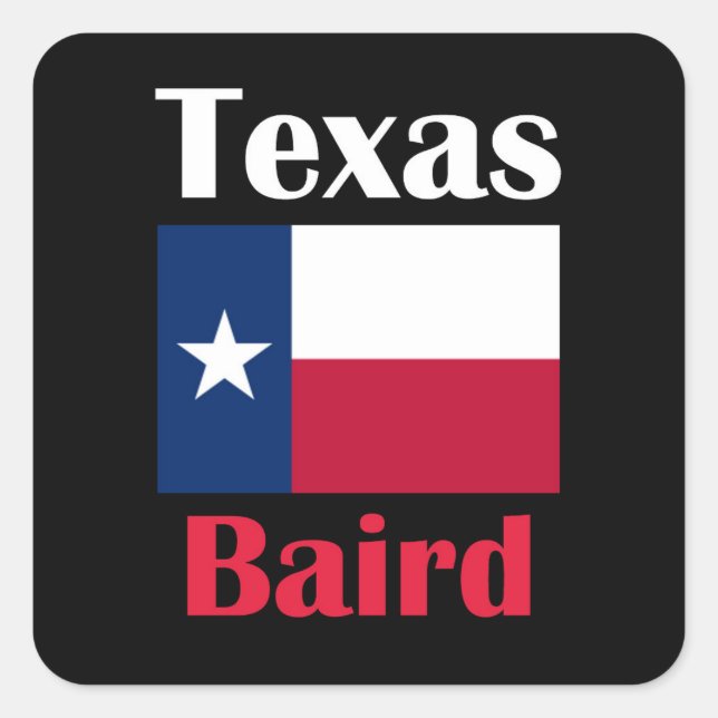 Baird TX Square Sticker (Front)