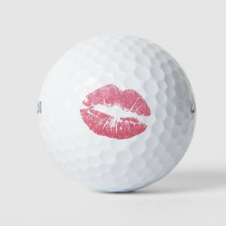 Baiser balles de golf, plaisir lèvres roses cadeau