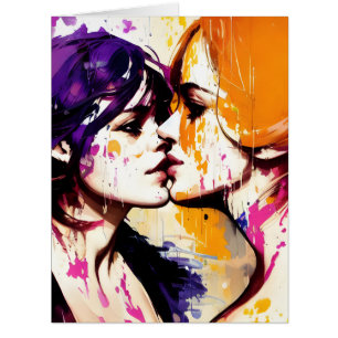Baiser coloré Toutes les occasions Carte de voeux