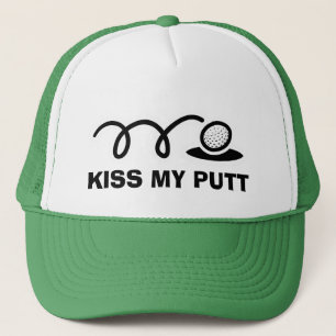 Baiser drôle des casquettes   de golf mon putt