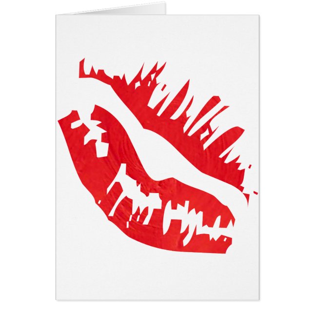 Baiser d'un rouge ardent rétro (Devant)