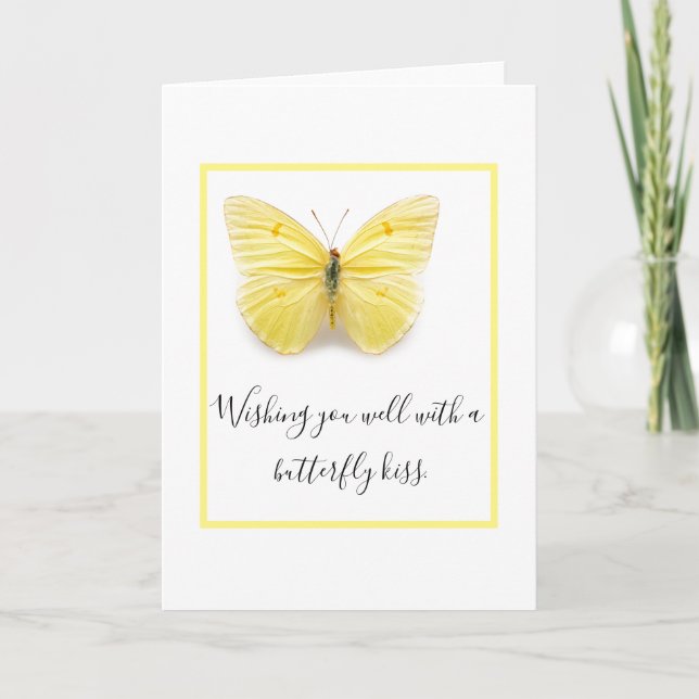 Baisers à papillon Obtenez une carte de voeux (Devant)