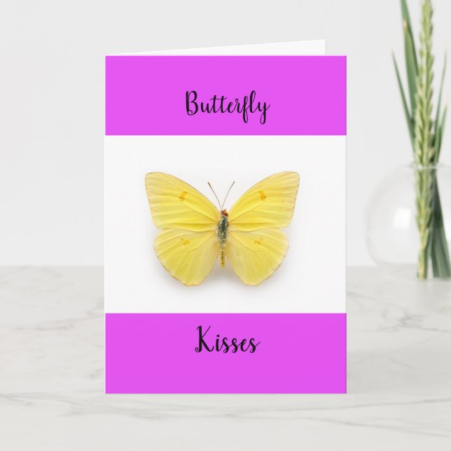 Baisers à papillon Obtenez une carte de voeux (Devant)