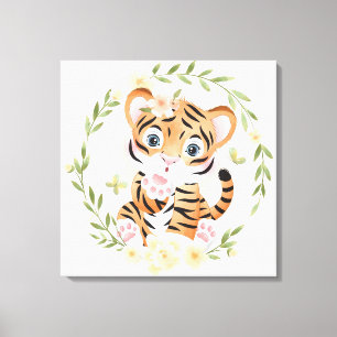 Baisers de tigre Impression sur toile
