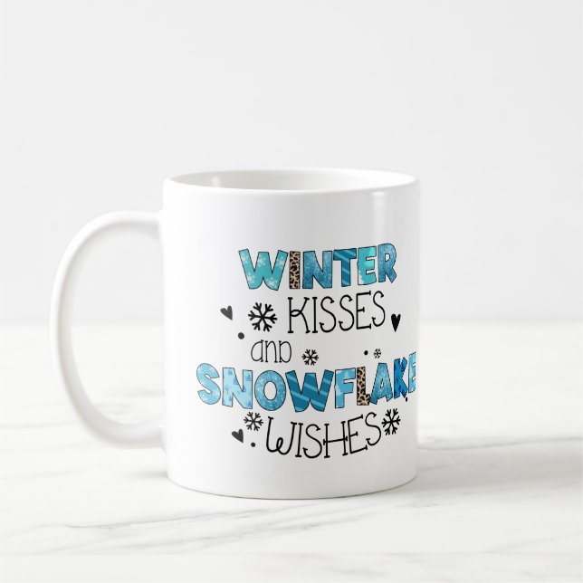 Baisers D'Hiver Et Flamme De Neige Souhaite Mug De (Gauche)
